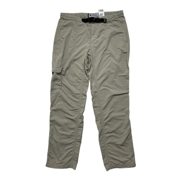 COLUMBIA GRT Womens Lightweight Hiking Cargo Pants Tan Size 10 Belt Straight Leg - Picture 1 of 9